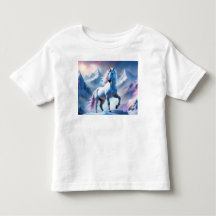 Enchanted Unicorn in a Snowy Fantasy Poster