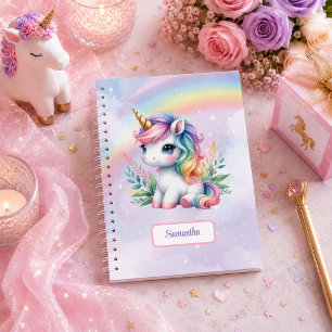 Enchanted Unicorn Pink Purple Girl Birthday Gift B Notebook