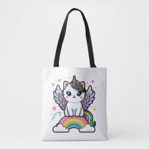 Enchanted Unicorn with Cosmic Twinkle Tote Bag