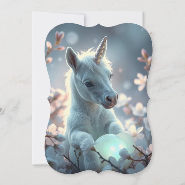 Enchanted Unicorn with the magic in spring. (Front)