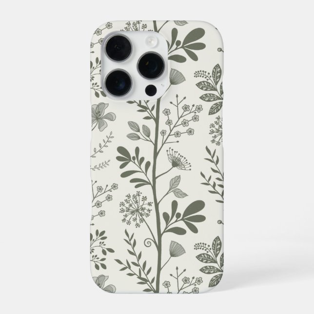 Enchanted Vertical Garden Reverie XL light beige iPhone Case (Back)