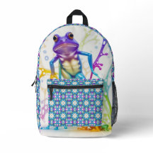 Enchanted Vibrant Dancing Frog with large pattern