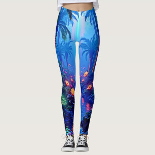 Enchanted Vibrant River Forest Dream Leggings