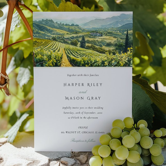 Enchanted Vineyard Napa Valley Wedding Invitation (Creator Uploaded)