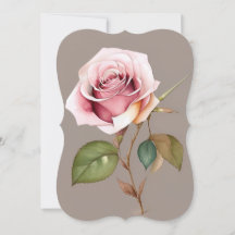 Enchanted Vintage Rose Flat Card