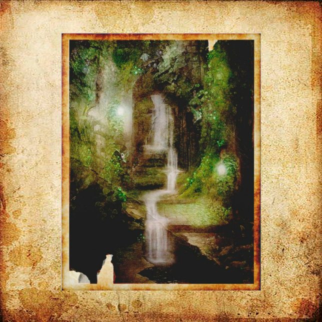 Enchanted Waterfall Scrapbook Paper (Creator Uploaded)