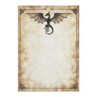 Enchanted Wedding Invitation Dragon Mediaeval Vint