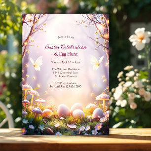 Enchanted Whimsical Kids Easter Egg Hunt Invitation