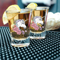 Enchanted White Unicorn Flowers Pink Black