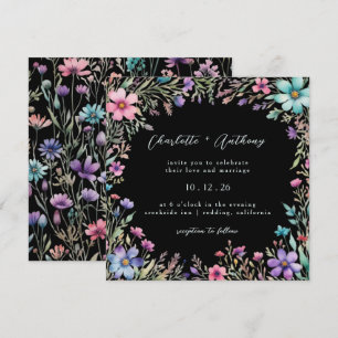 Enchanted Wildflower Floral Garden Wedding Invitation