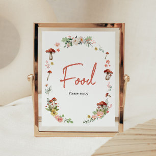 Enchanted Wildflower Mushroom Baby Shower Food  Poster