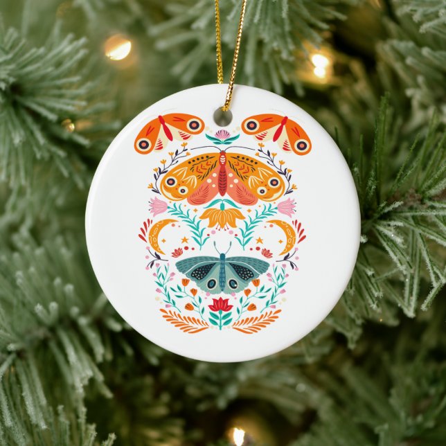 Enchanted Wings Magical Moth Butterfly Ceramic Tree Decoration (Tree)