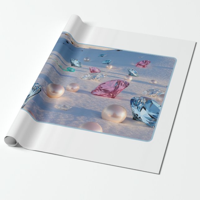 Enchanted Winter Elegance Wrapping Paper (Unrolled)