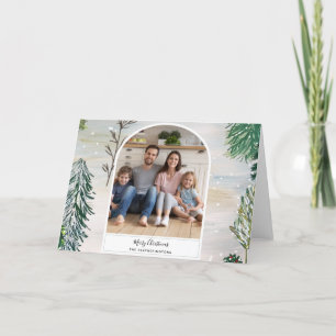 Enchanted Winter Forest Christmas Photo Postcard