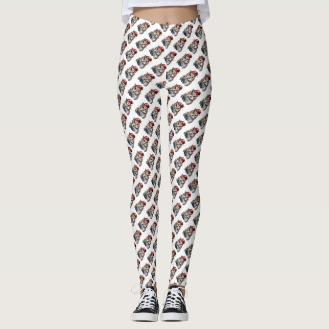 Enchanted Winter Owl, custom Leggings (Front)