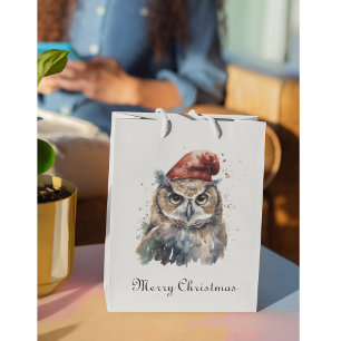 Enchanted Winter Owl, custom Medium Gift Bag