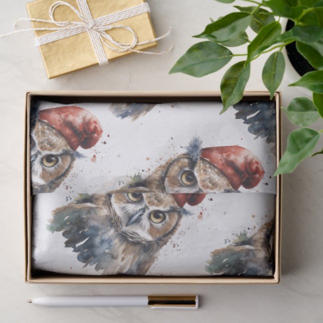 Enchanted Winter Owl, custom Tissue Paper (Gift)