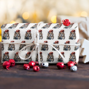 Enchanted Winter Owl Wrapping Paper