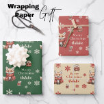 Enchanted Winter Tales Fox Christmas Wrapping Paper Sheet<br><div class="desc">Bring woodland charm to your gifts with this fox-themed Christmas wrapping paper from the Enchanted Winter Tales collection. Featuring an adorable winter fox surrounded by festive snowflakes, this cosy design comes in a classic holiday palette of rich green, warm red, and soft beige. Perfect for family presents, children’s gifts, and...</div>