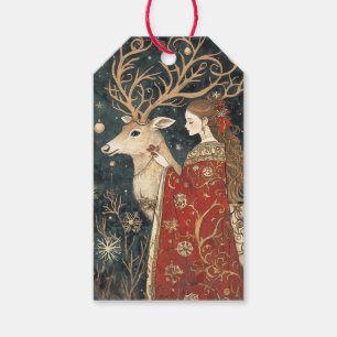Enchanted Winter: The Maiden and the Stag Gift Tags