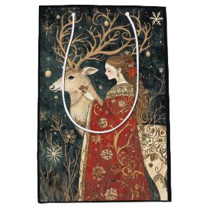 Enchanted Winter: The Maiden and the Stag Medium Gift Bag