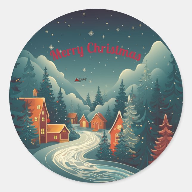 Enchanted Winter Village Sticker (Front)