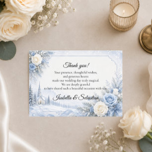 Enchanted Winter Wedding Thank You Card