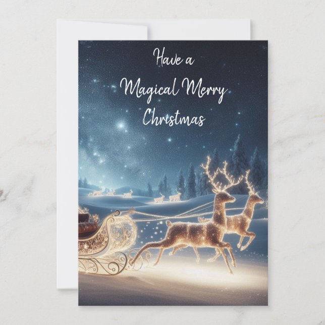 Enchanted Winter Wishes Christmas Card (Front)