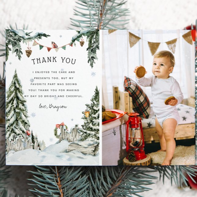 Enchanted Winter Woodland Birthday Thank You (Creator Uploaded)