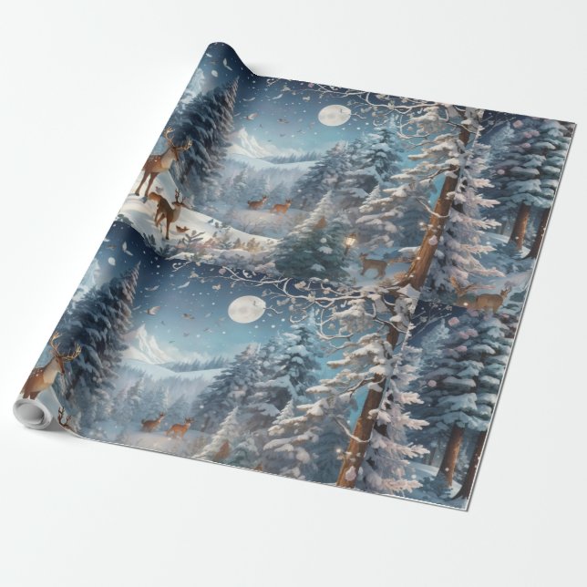 "Enchanted Winter Woods -  Wrapping Paper (Unrolled)
