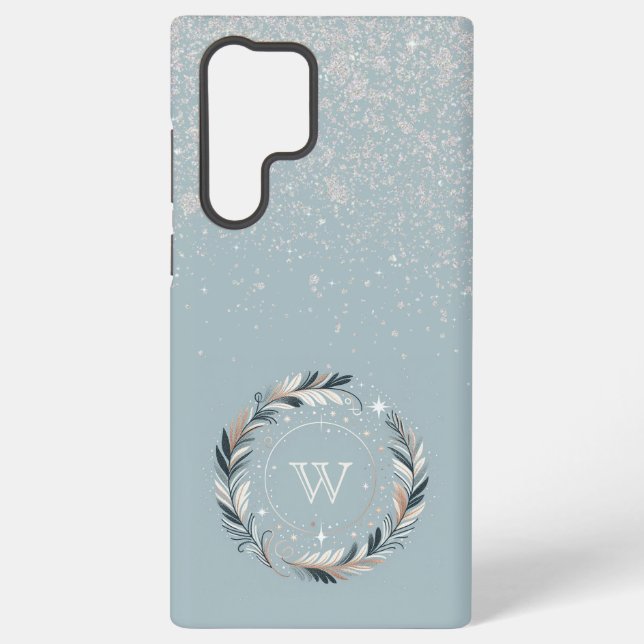 Enchanted Winter Wreath Samsung Galaxy S22 Ultra Case (Back)