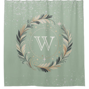 Enchanted Winter Wreath Shower Curtain