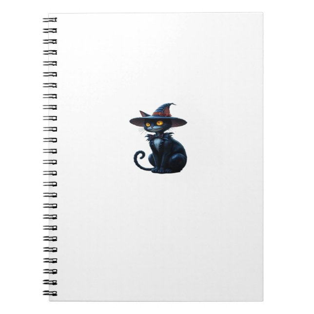 Enchanted Witch Halloween Cat Scene Classic T-Shir Notebook (Front)