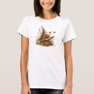 Enchanted Witch Hat and Mushroom Autumn T-Shirt