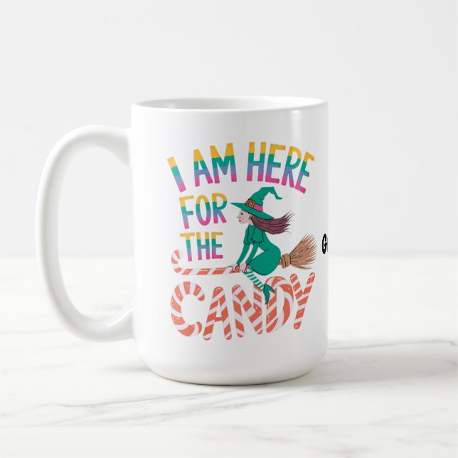 Enchanted Witch's Brew Autumn Cauldron Art Spooky  Coffee Mug (Left)