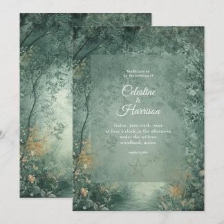 Enchanted Witch's Forest Wedding Invitation