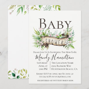 Enchanted Woodland Baby Shower Invitation
