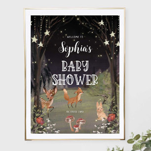 Enchanted Woodland Baby Shower Welcome Sign