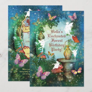 Enchanted Woodland Fairy Forest Party Invitation