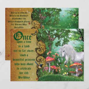 Enchanted Woodland Fairy Forest Party Invitation