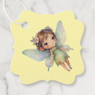 Enchanted Woodland Fairy: pastel green Sprite Favour Tags