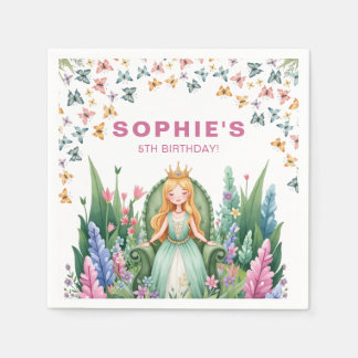 Enchanted Woodland Fairy Princess Birthday Napkin