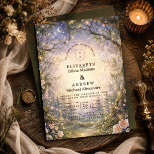 Enchanted Woodland Fairy Wedding Invitation