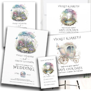 Enchanted Woodland Fairy Wedding Invitation