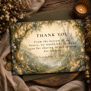 Enchanted Woodland Fantasy Wedding Thank You Card