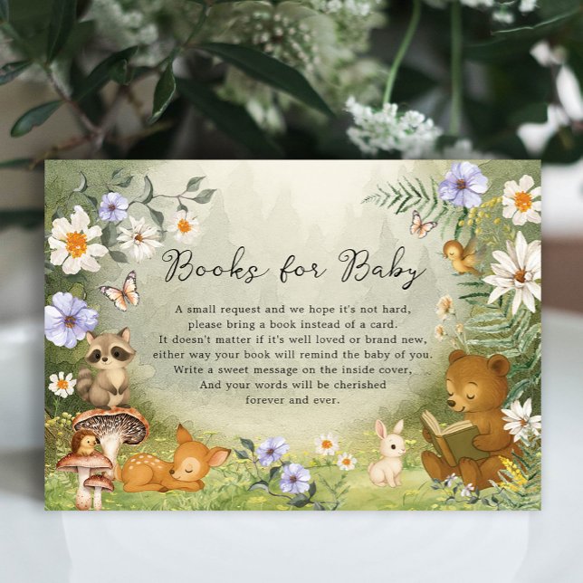 Enchanted Woodland Forest Animals Books for Baby Enclosure Card (Creator Uploaded)