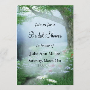 Enchanted Woodland Forest Bridal Shower Invitation