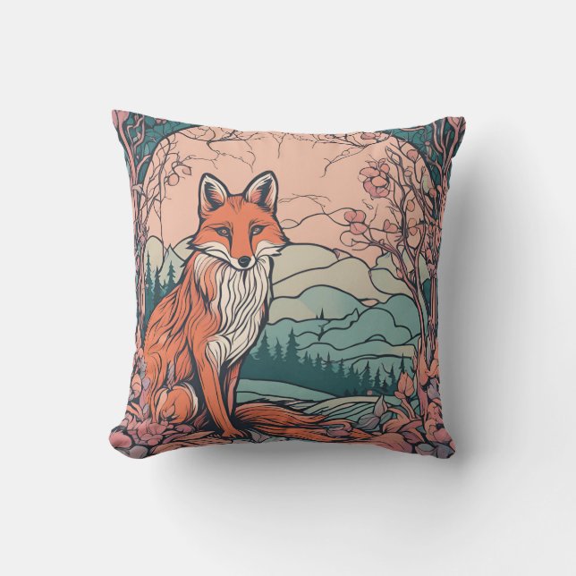 Enchanted Woodland Fox D8 Cushion (Front)
