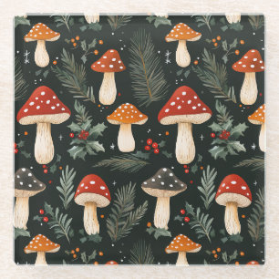 Enchanted Woodland Holiday Glass Coaster