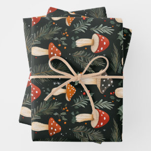 Enchanted Woodland Holiday Wrapping Paper Sheet